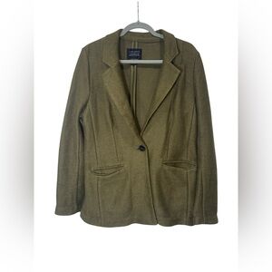 Anthropologie | Sanctuary‎ Olive Green knit Blazer size M cotton blend